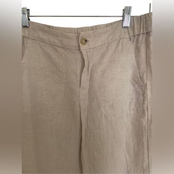 Vintage 100% linen Liz Claiborne classic cream trousers. Size small. - Picture 3 of 4